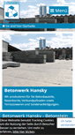 Mobile Screenshot of betonwerk-hansky.de